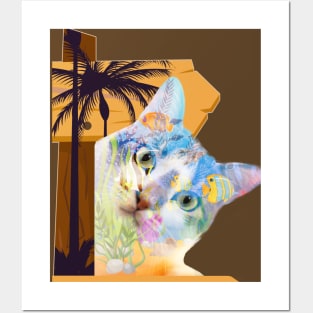 Sea in A Cat Posters and Art